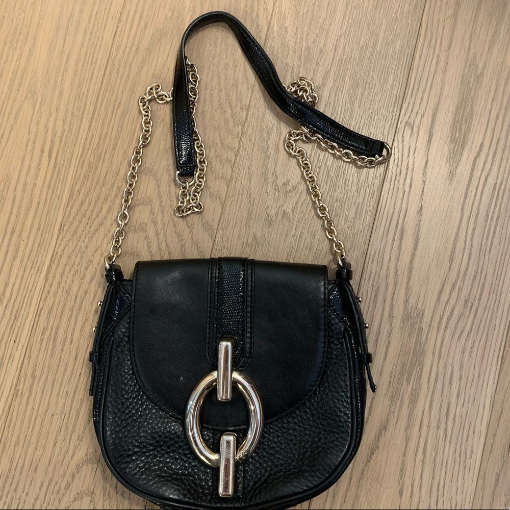 Sutra Black Mini Leather Crossbody Bag w/ Dust Bag